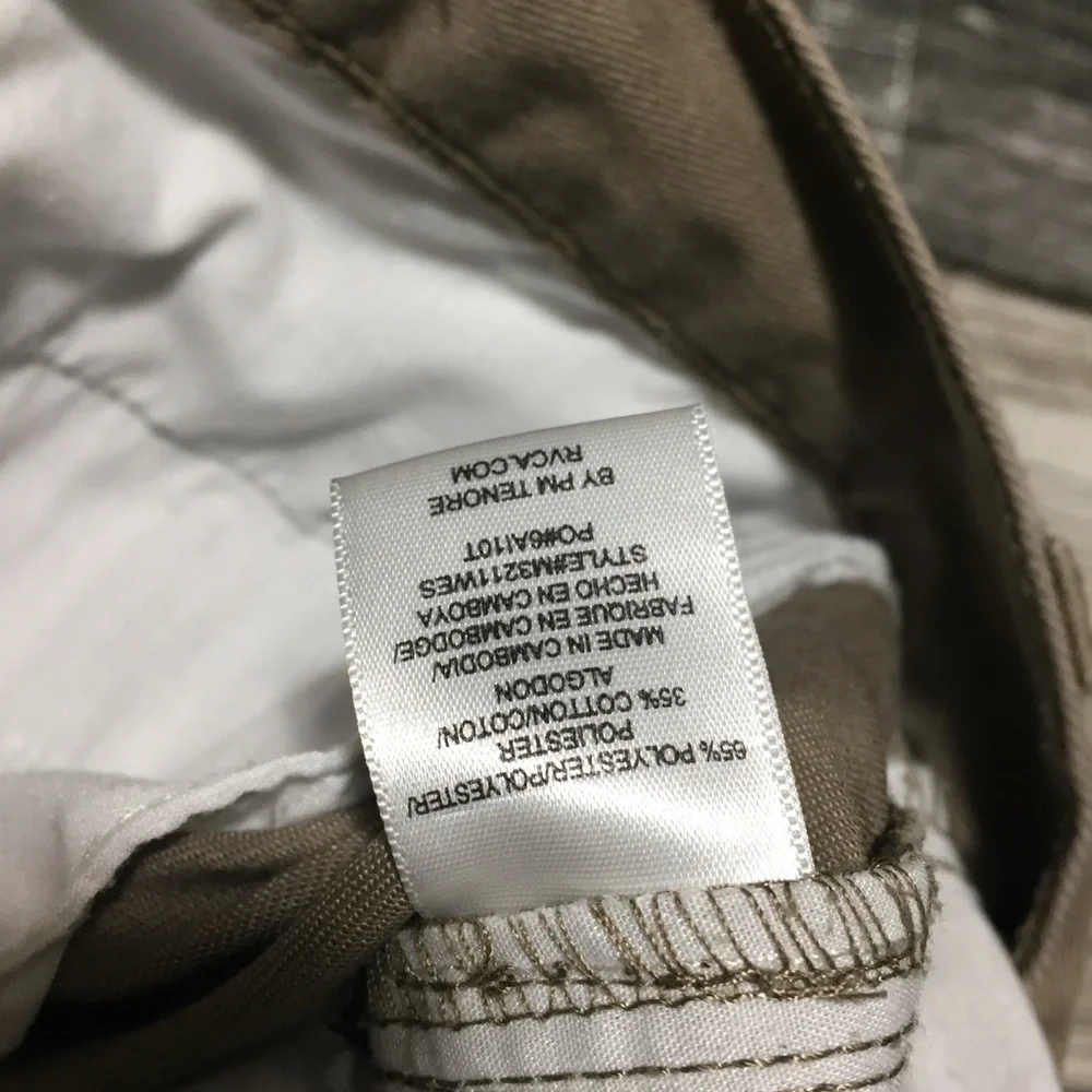 RVCA Weekend Chino Shorts Men’s 29 Brown Tan (Inseam 9) Canvas Casual